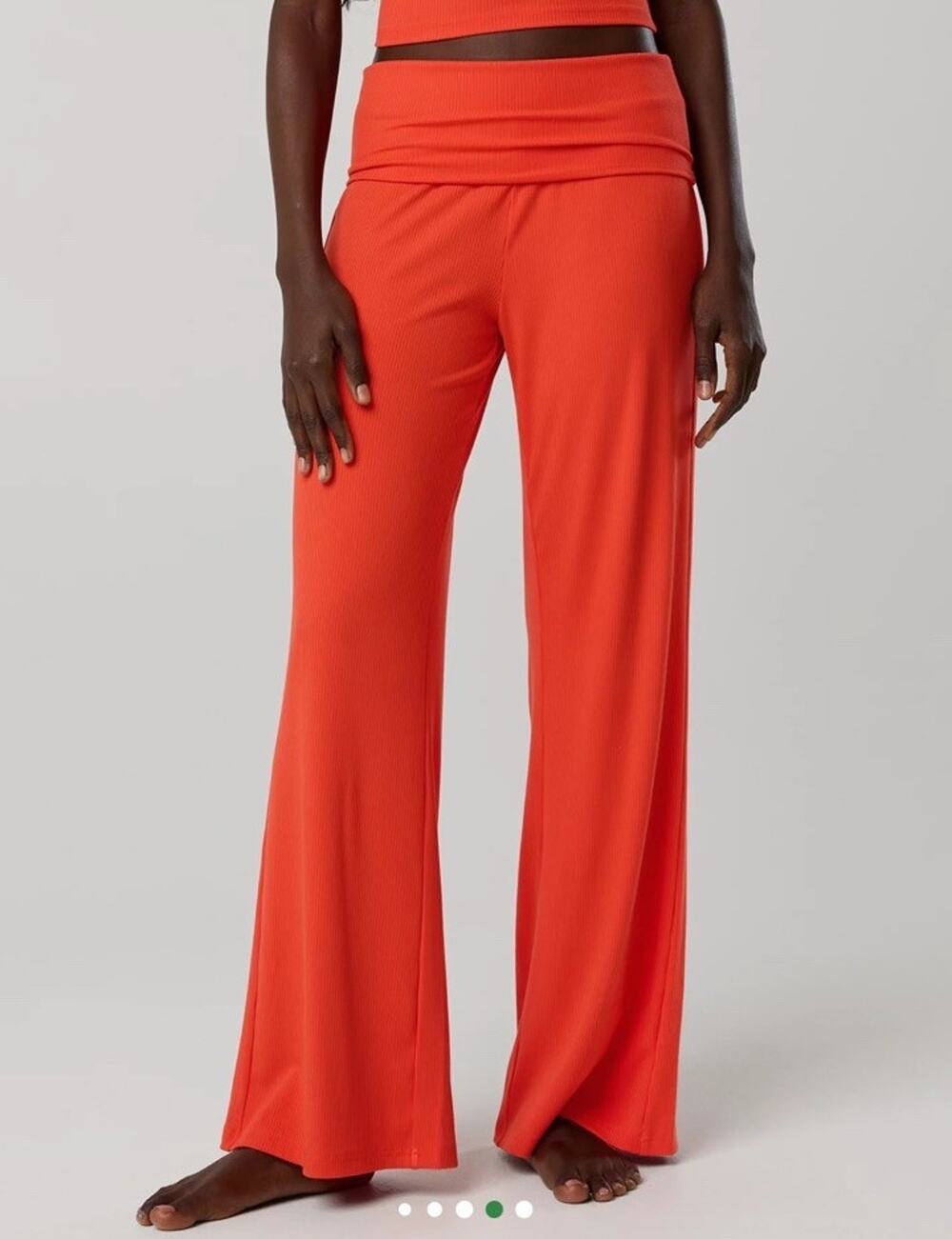 NWT OFFLINE By Aerie Thumbs Up Heavyweight Foldover Trouser Size Medium Orange